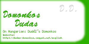 domonkos dudas business card